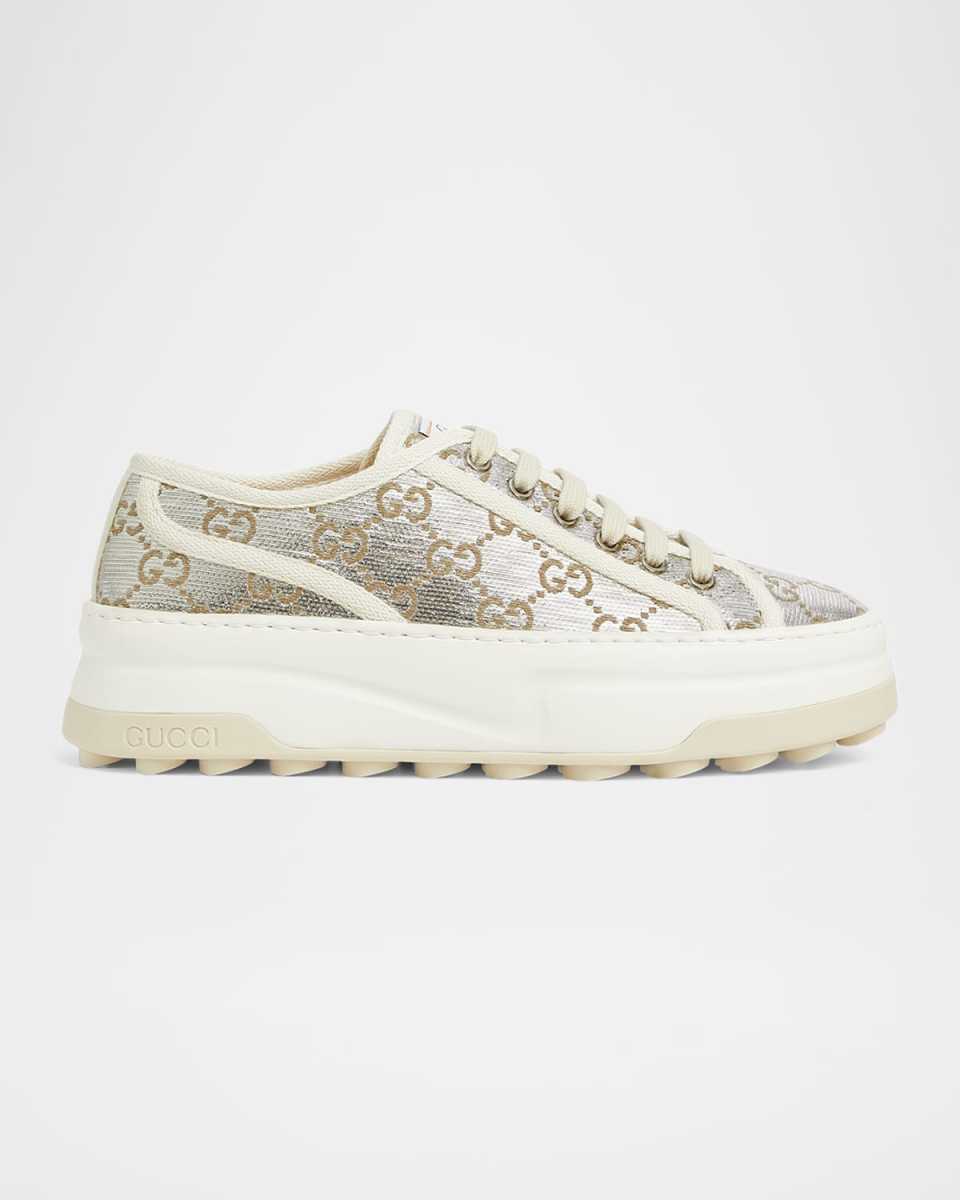 Tennis Treck GG Metallic Flatform Sneakers